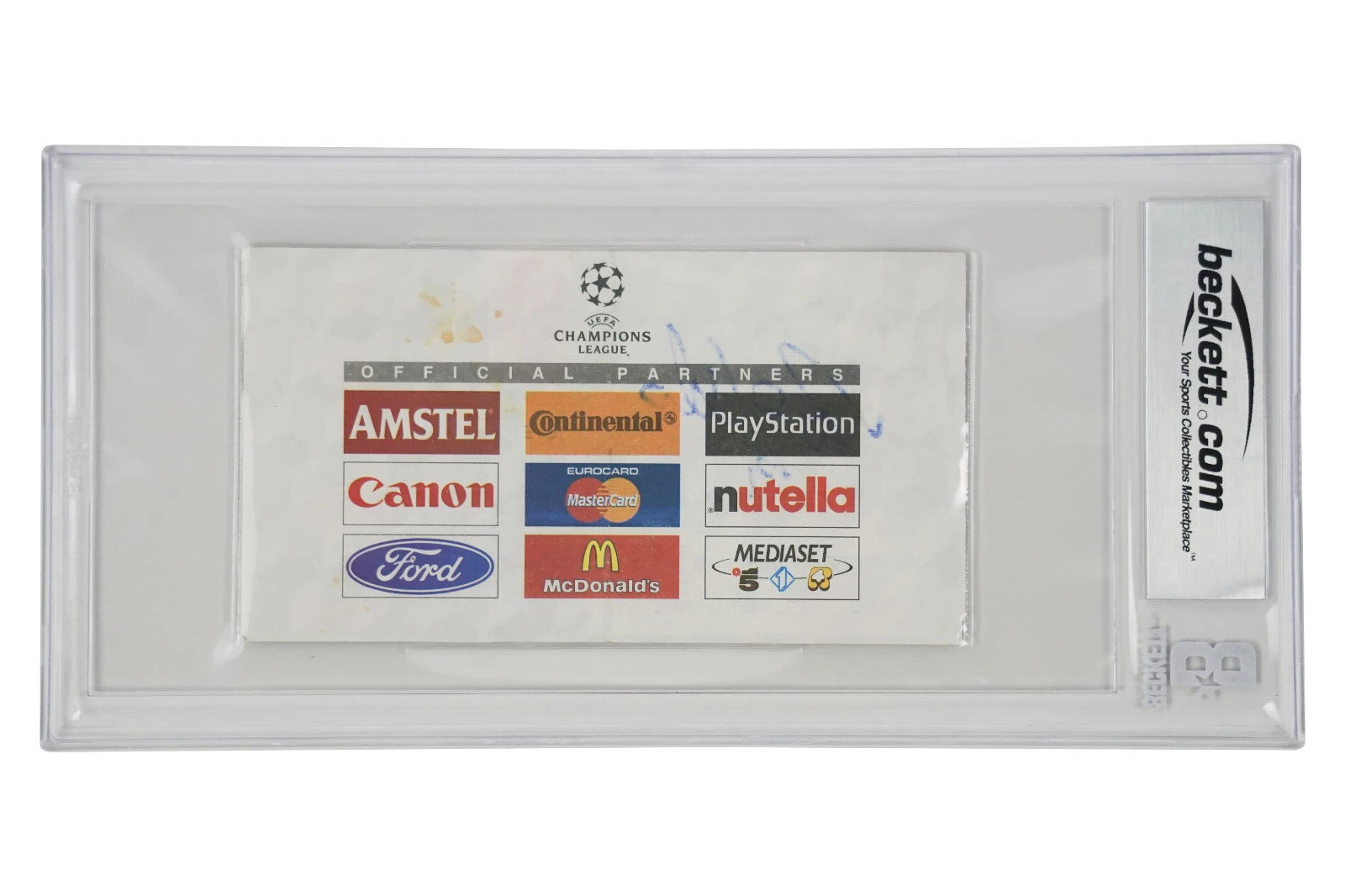 Ronaldo Nazario Signed 1998 First UCL Goal Match Ticket – BGS Authentic